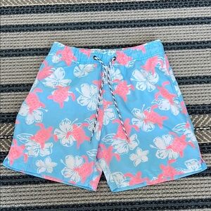 Snapper Rock Blue and Pink Kids Swim Trunks